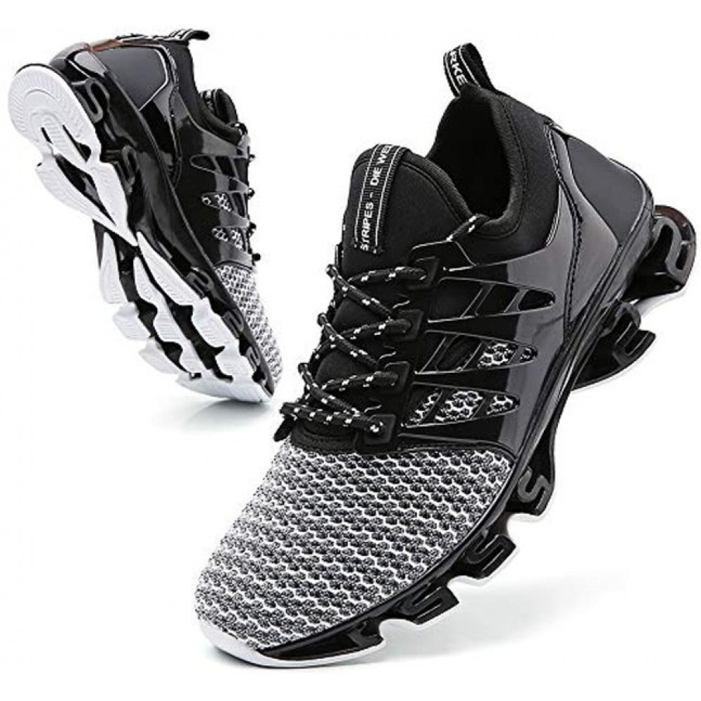 Sport Running Shoes Men's Mesh Breathable Trail Runners Fashion Sneakers Grey