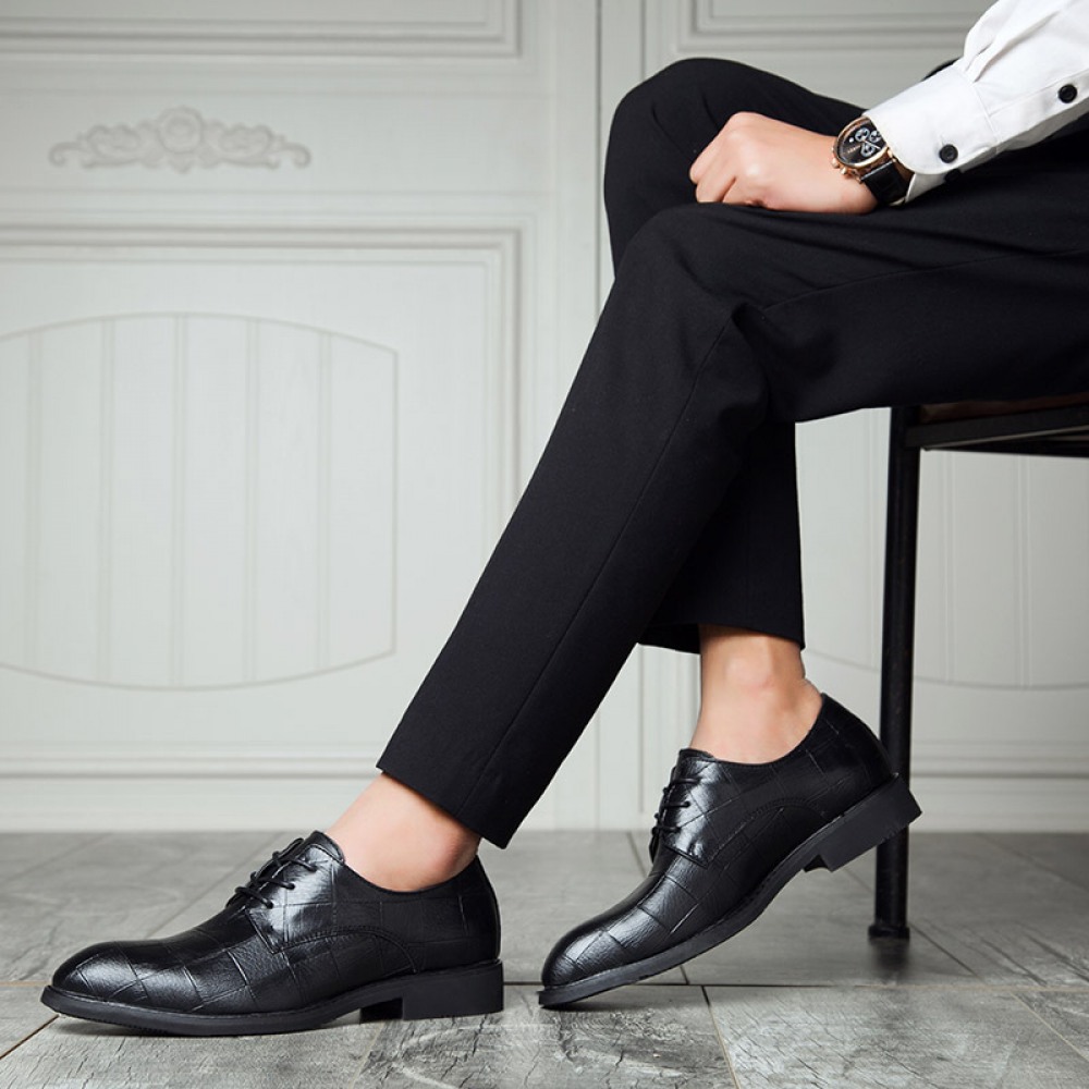 Summer Men's Business Lace-Up Casual Leather Shoes